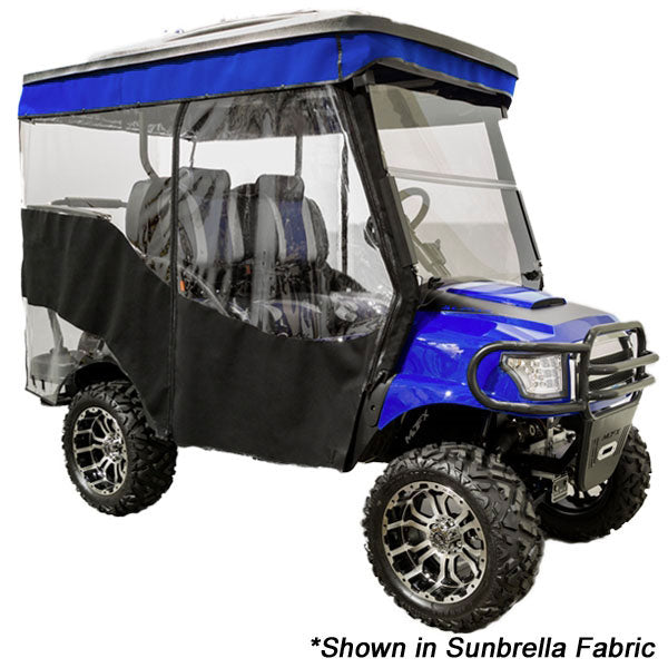 Black Sunbrella Enclosure & Valance – Club Car Precedent 2004+ | Triple Track 84" Top