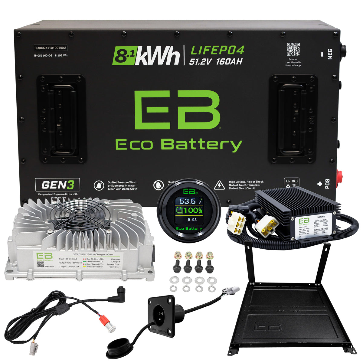 EZGO TXT Eco Lithium 51.2V 160Ah GEN3 Battery Bundle 10 year warranty