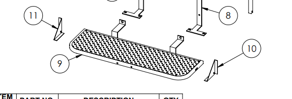 replacement foot plate brackets for Mach 3 rear seat foot plate