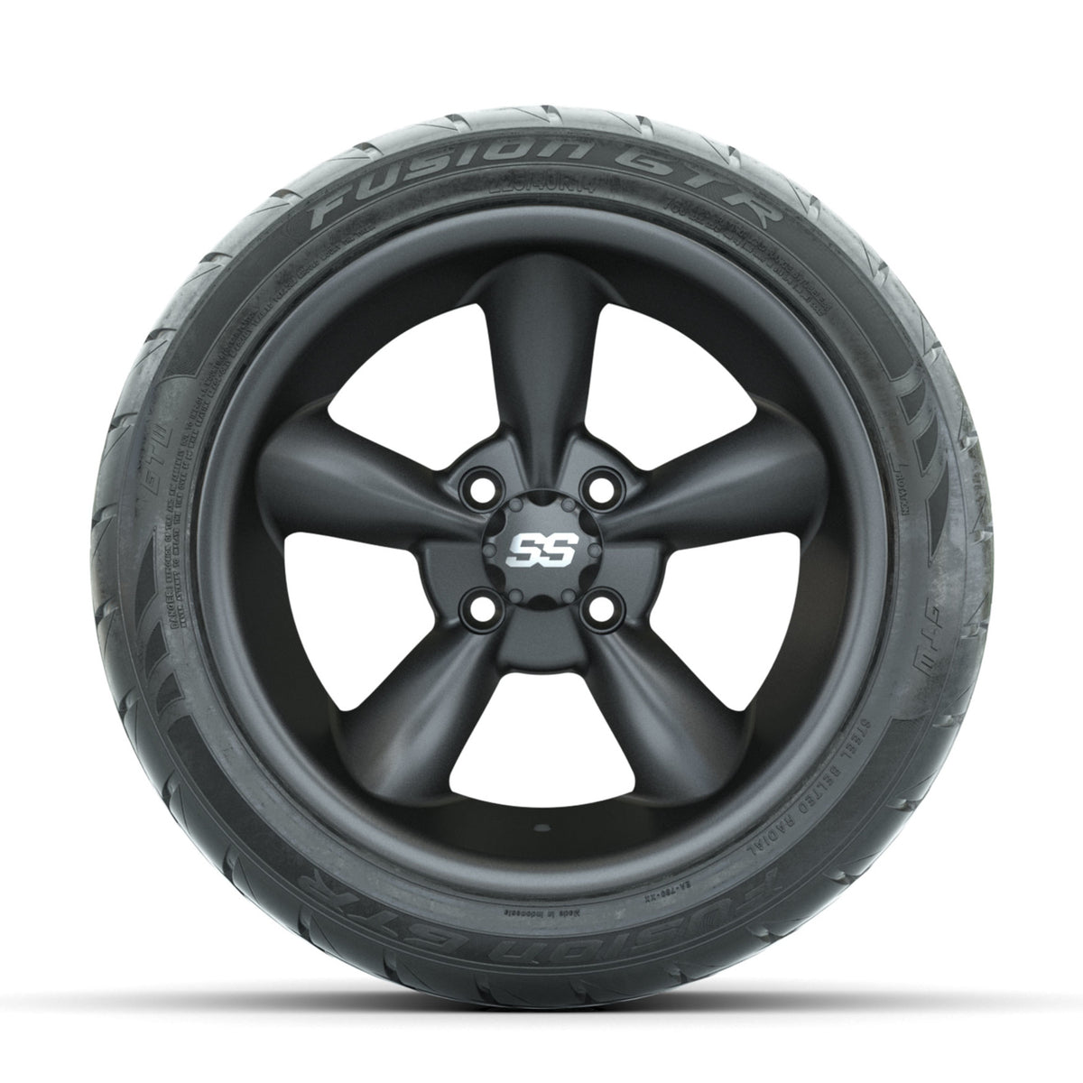 GTW Godfather Matte Grey 14 in Wheels with 225/40-R14 Fusion GTR Street Tires Full Set
