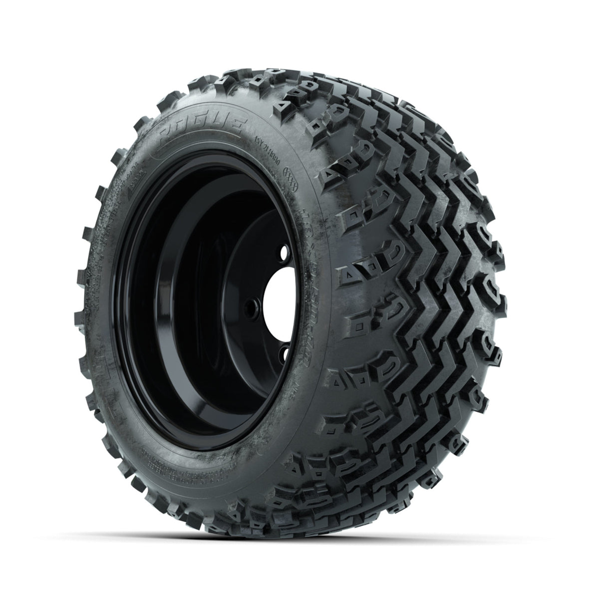 GTW Steel Black 10 in Wheels with 18x9.50-10 Rogue All Terrain Tires Full Set