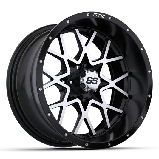 VORTEX 2 WHEEL, 14X7, MATTE BLACK/MATTE MACHINED