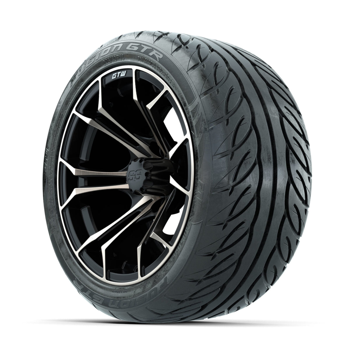 GTW Spyder Bronze/Matte Black 14 in Wheels with 225/40-R14 Fusion GTR Street Tires Full Set