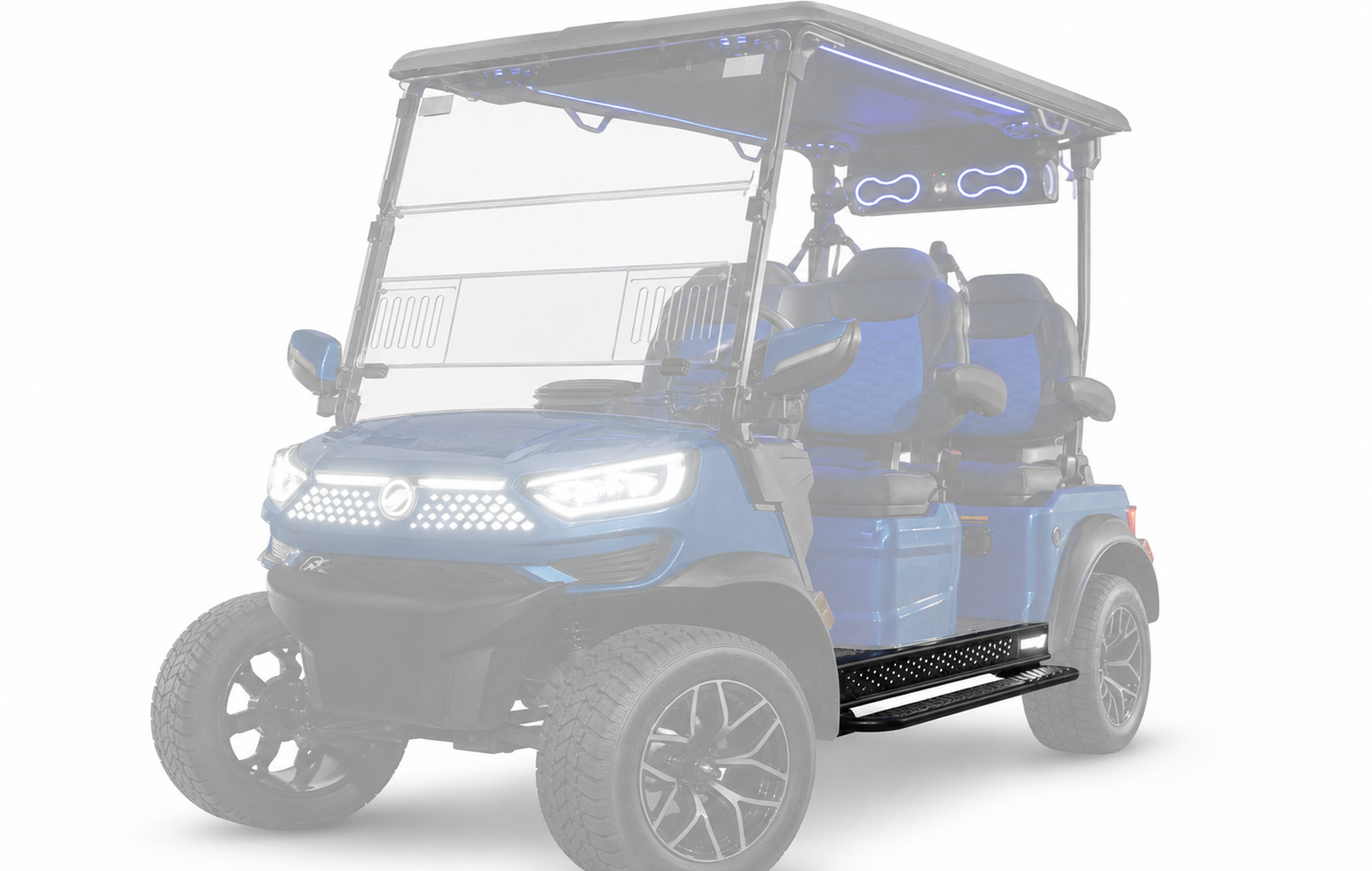 Nerf Bars / Side Steps for Madjax Ascent 4-Forward | GolfCartGurus