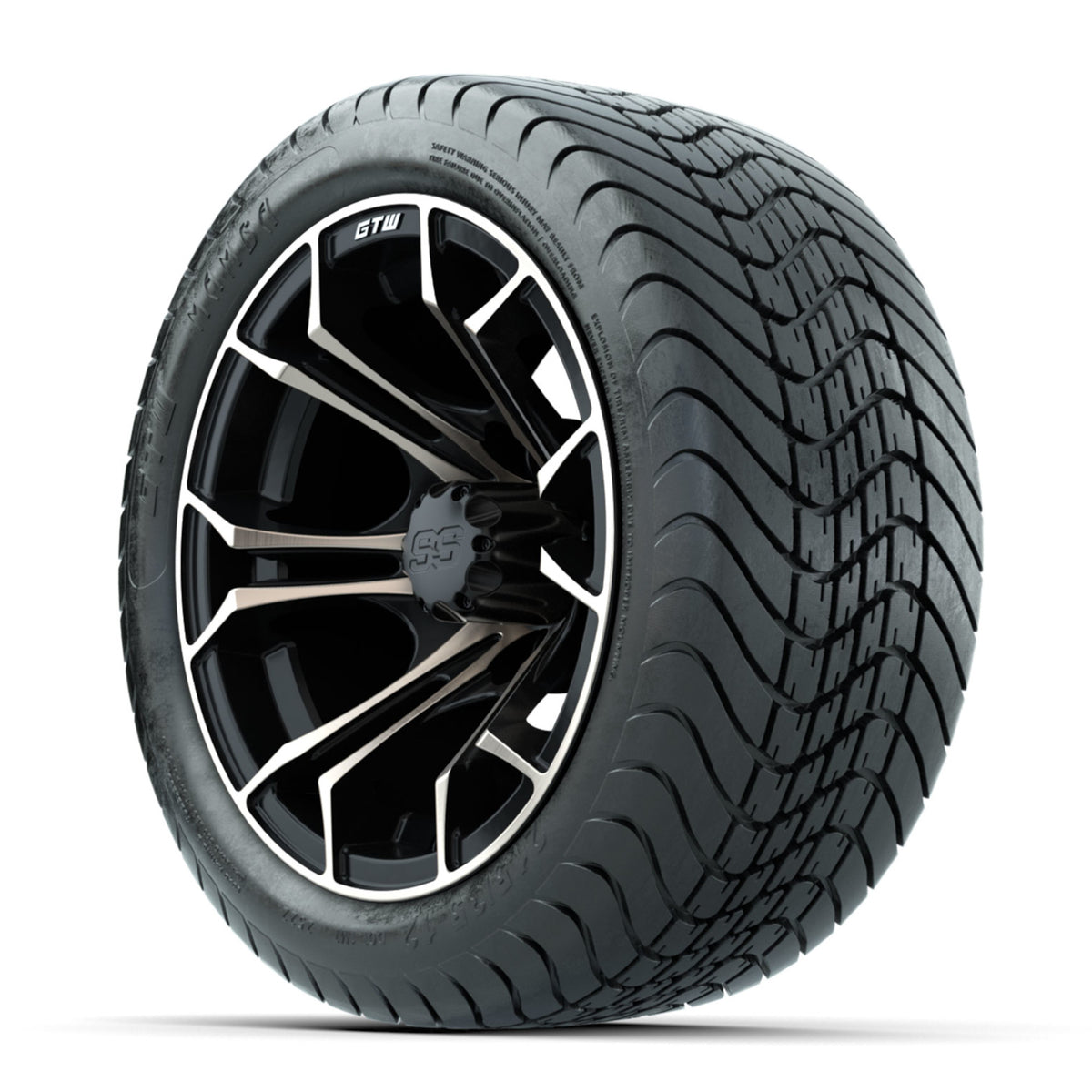 GTW Spyder Bronze/Matte Black 12 in Wheels with 215/35-12 Mamba Street Tires Full Set