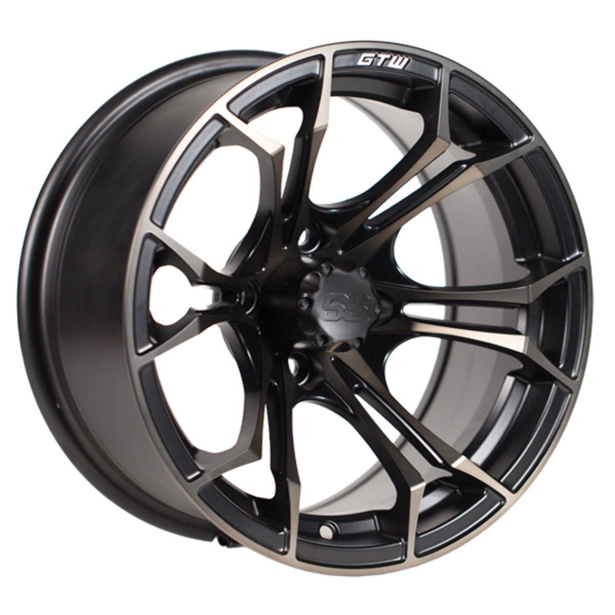 SPYDER WHEEL, 14X7 MATTE BLK/BRONZE W/SS CAP