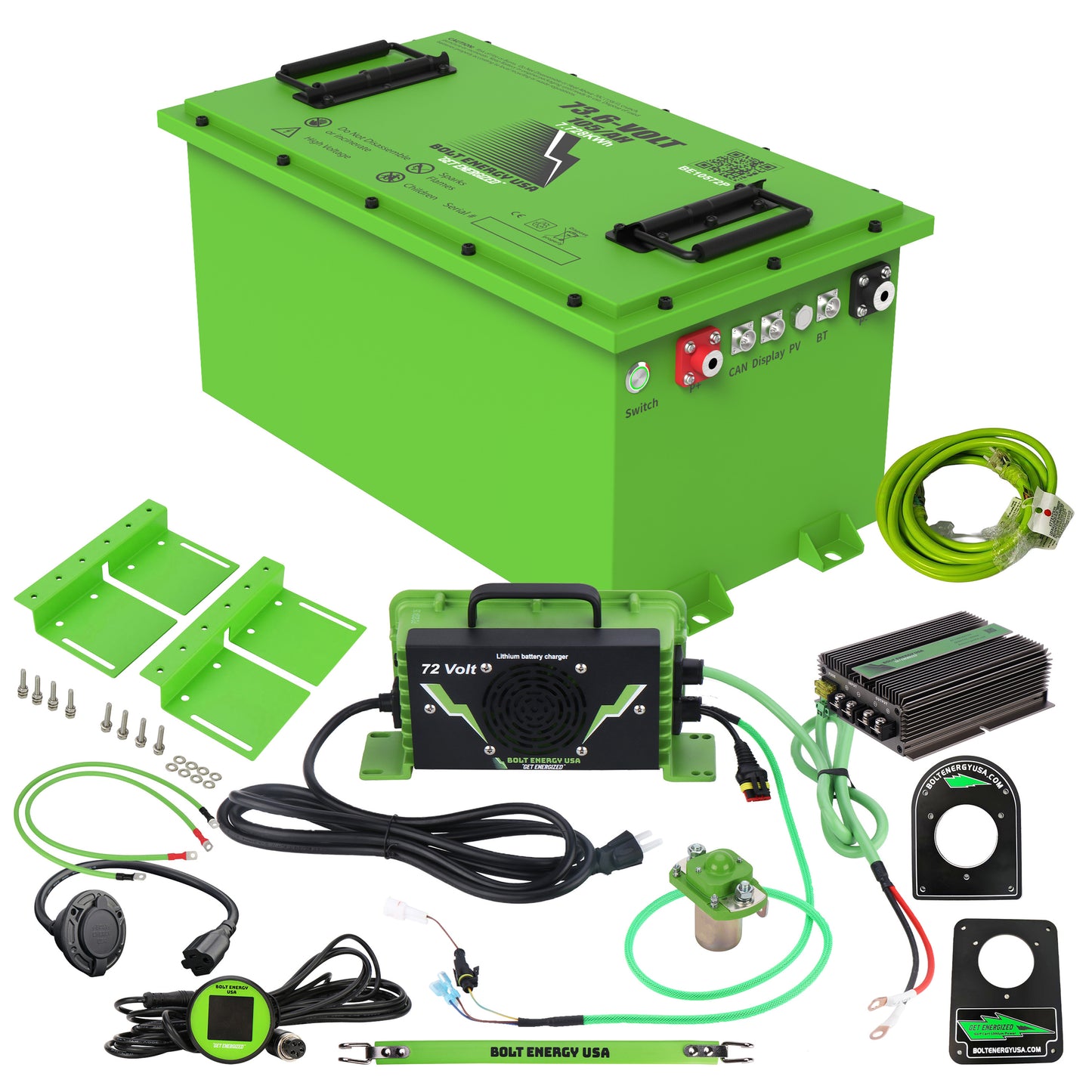 Bolt Energy 74V 105Ah Lithium Battery Pro Kit for Advanced EV Advent – 12-Year Warranty
