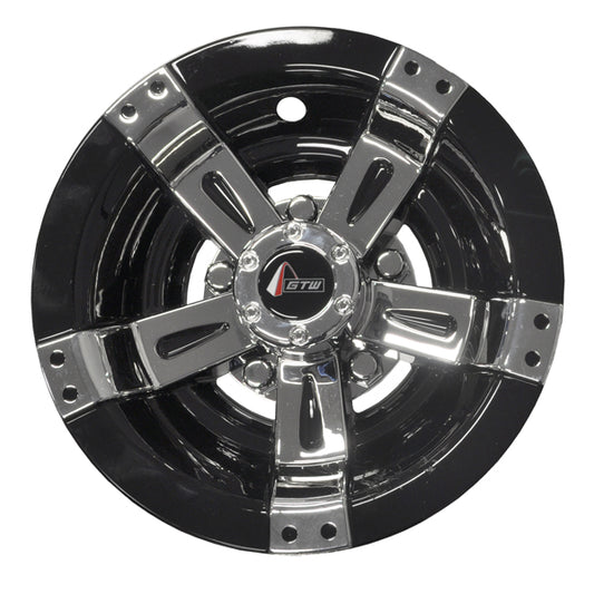 set of (4) 10" GTW Maverick Black & Chrome Wheel Cover (Universal Fit)