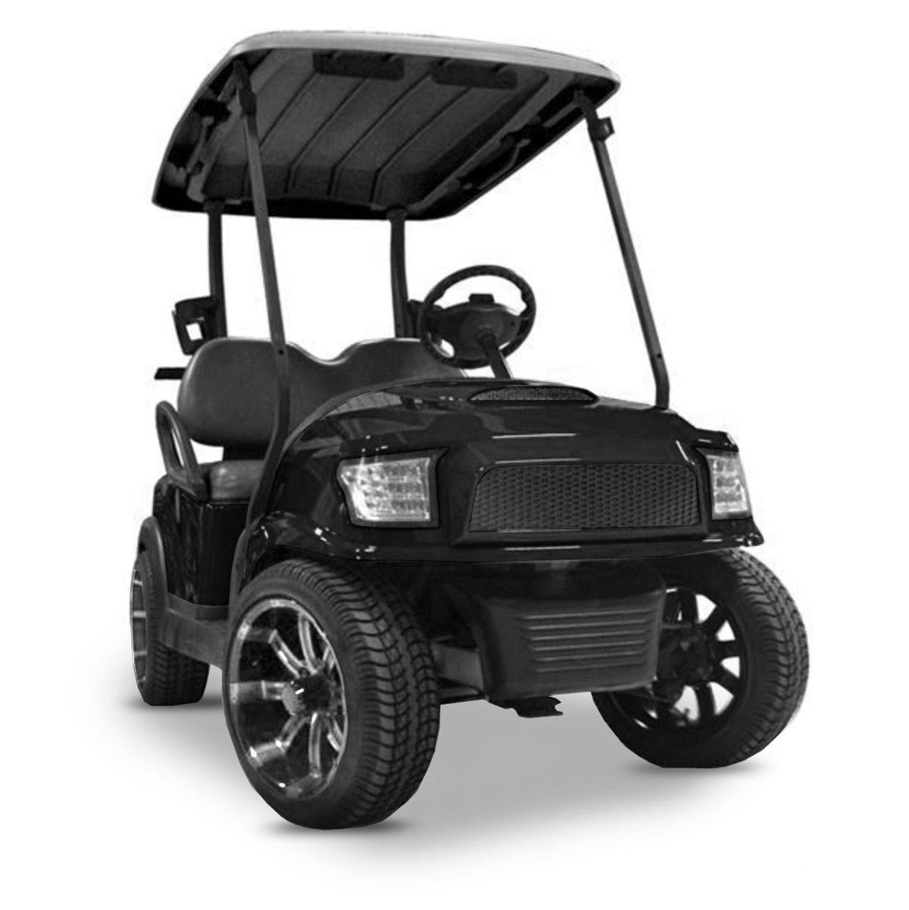 Club Car Precedent/Onward/Tempo ALPHA Street Body Kit in Black with Chrome light kit