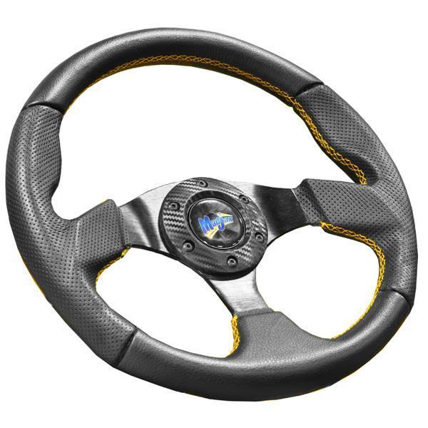 MADJAX BURNOUT STEERING WHEEL, YEL.
