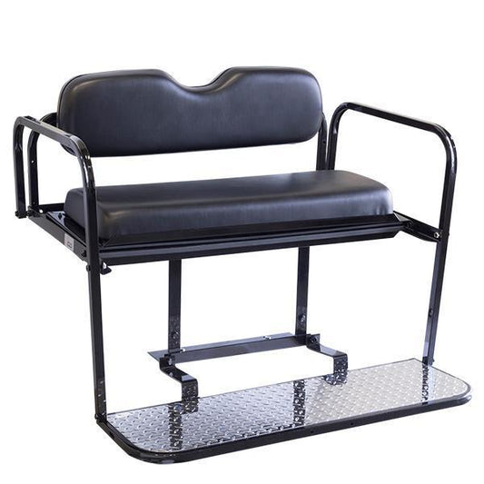 GTW MACH REAR FLIP SEAT EZGO TXT/T48, BLACK CUSHIONS