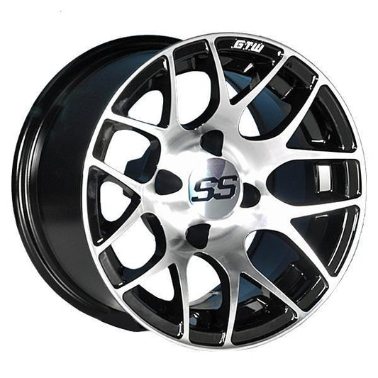 GTW Pursuit 12x7 Machined Black Wheel