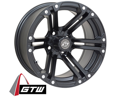 14" SPECTER MATTE BLACK WHEELS 23" SAHARA ALL TERRAIN TIRES GOLF CART (4) set