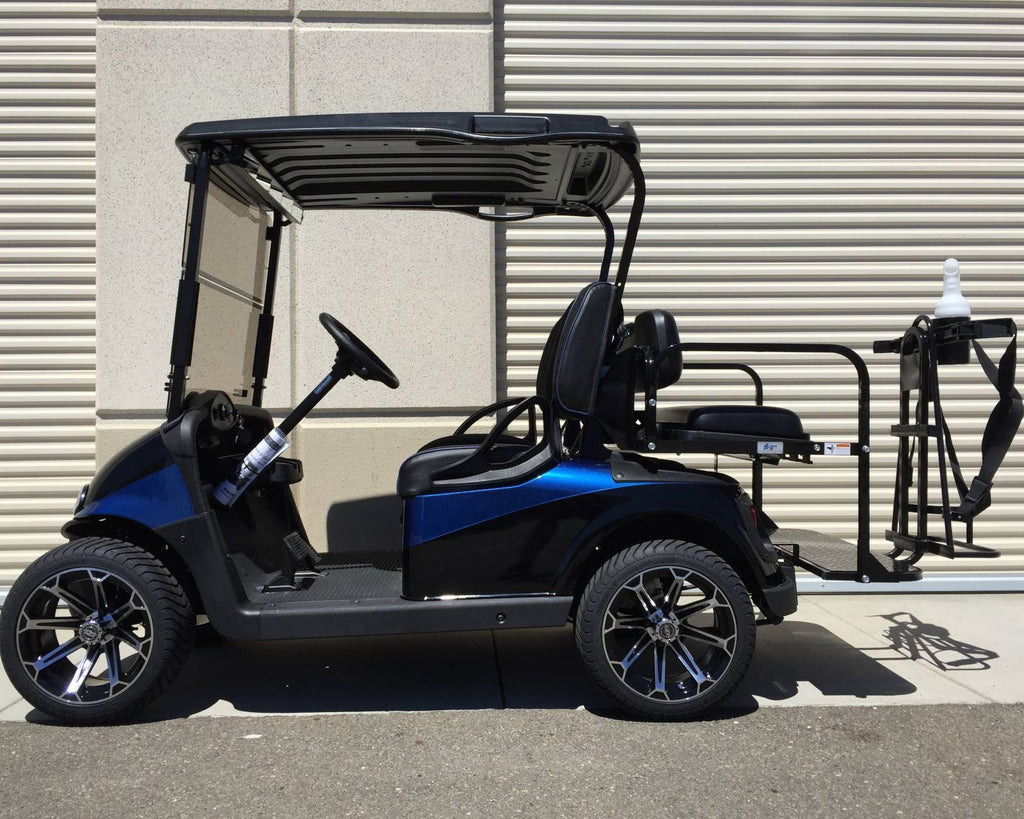 GOLF CART GOLF BAG ATTACHMENT FOR CARTS WITH REAR SEATS & GRAB BARS