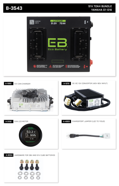 Eco Lithium Battery 51v Choose your Golf Cart Model NEW 60ah