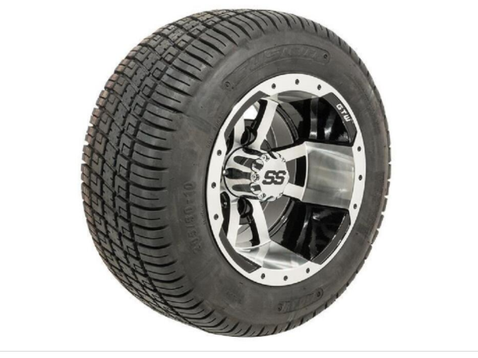 Set of (4) 10" GTW® Storm Trooper Wheels on GTW® Fusion Street Tires
