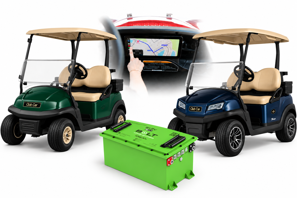 MadJax Kinect Touch Screen for Club Car with Bolt Lithium Battery