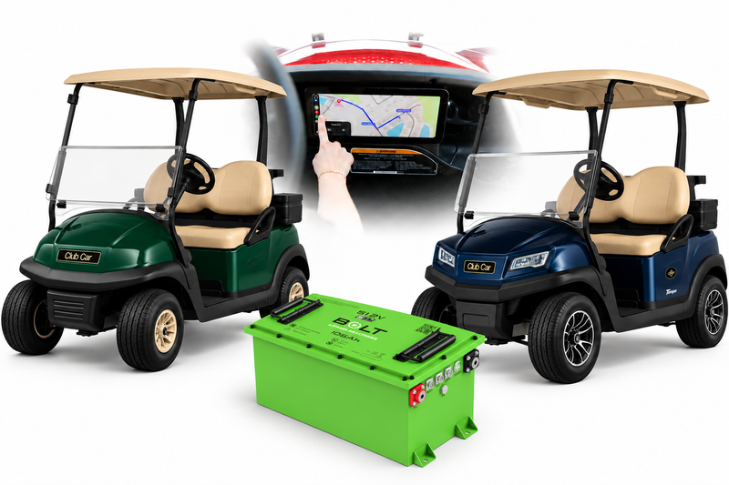 MadJax Kinect Touch Screen for Club Car with Bolt Lithium Battery