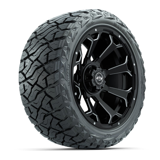 GTW Raven Matte Black 15" Wheels & 23x10.00-R15 Maverick All-Terrain Tires – Set of 4