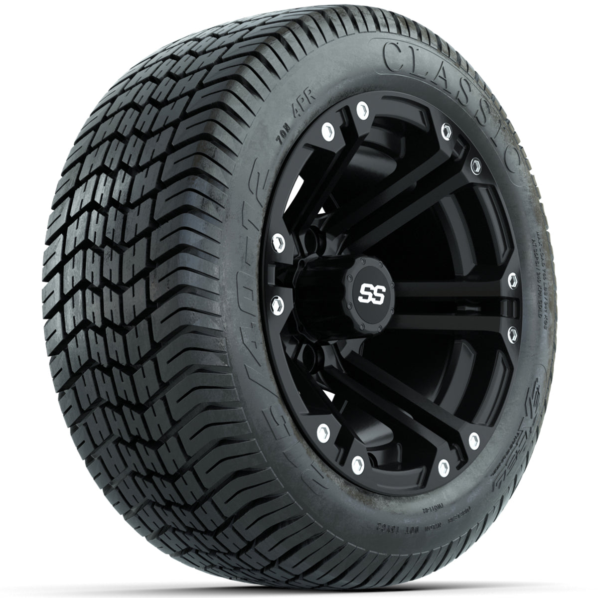 Set of (4) 12" GTW Specter Wheels with 215/40-12 Excel Classic Street Tires