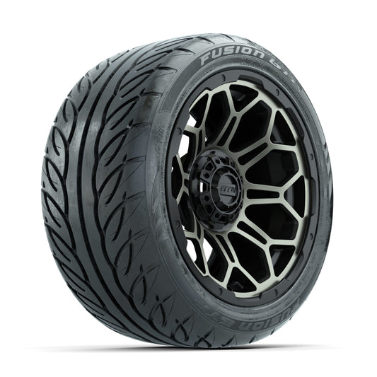 GTW Bravo Matte Bronze 14 in Wheels with 225/40-R14 Fusion GTR Street Tires Full Set