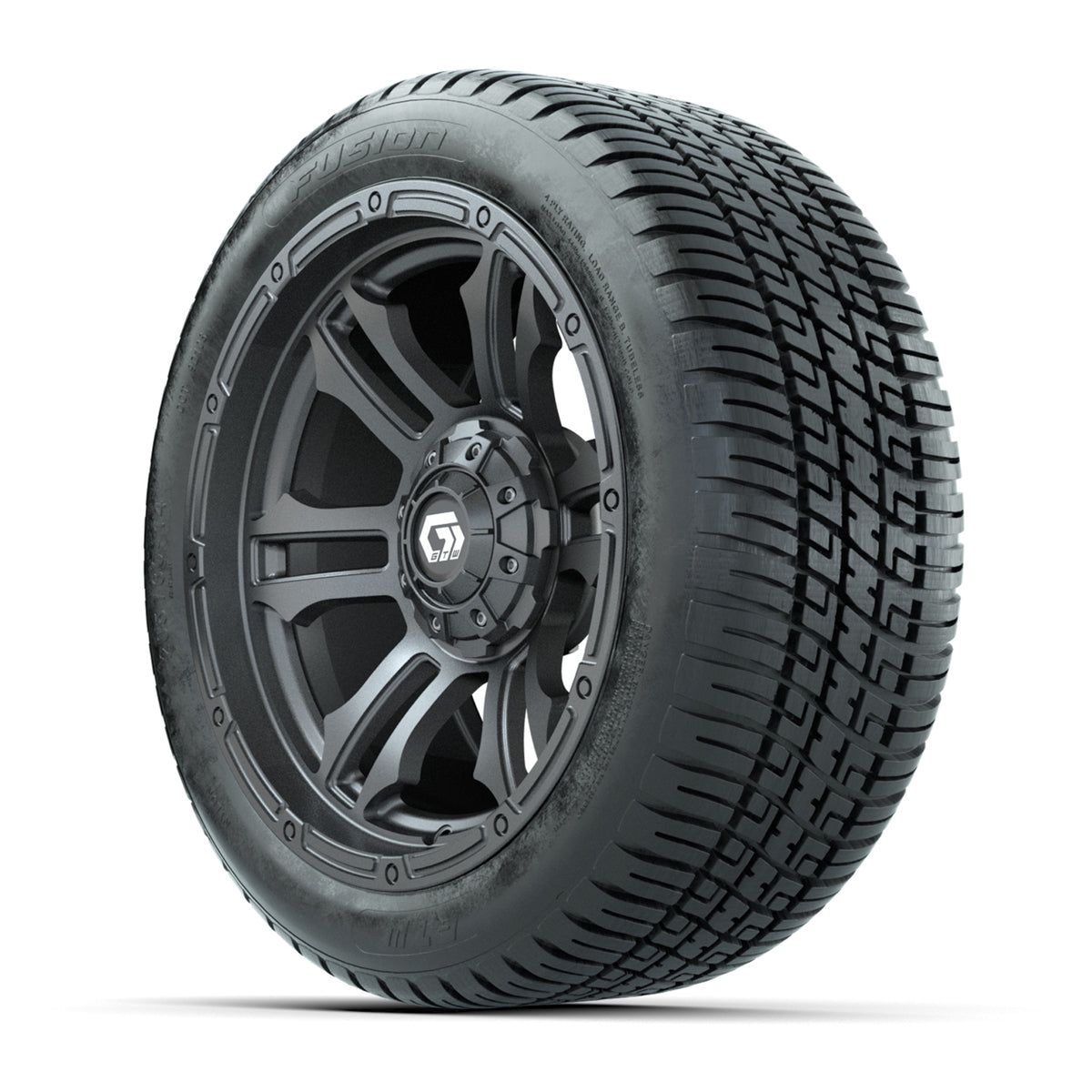 GTW® Shogun Gunmetal 14 in Wheels with 205/30-14 Fusion Street Tires Full Set