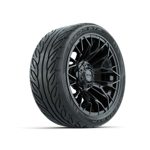 Set of (4) 14 in GTW® Stellar Black Wheels with 205/40-R14 Fusion GTR Street Tires