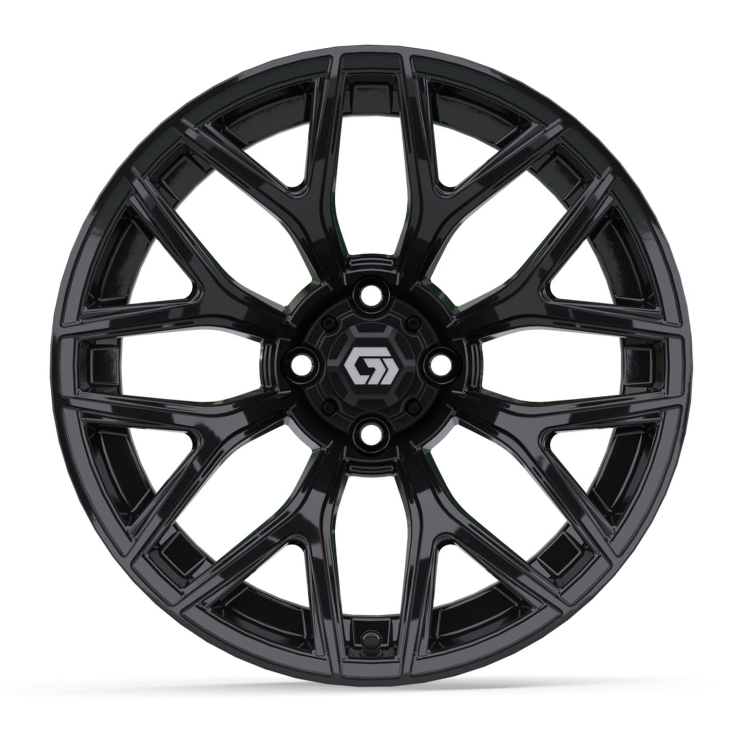 GTW Monaco Gloss Black 16" Golf Cart Wheel