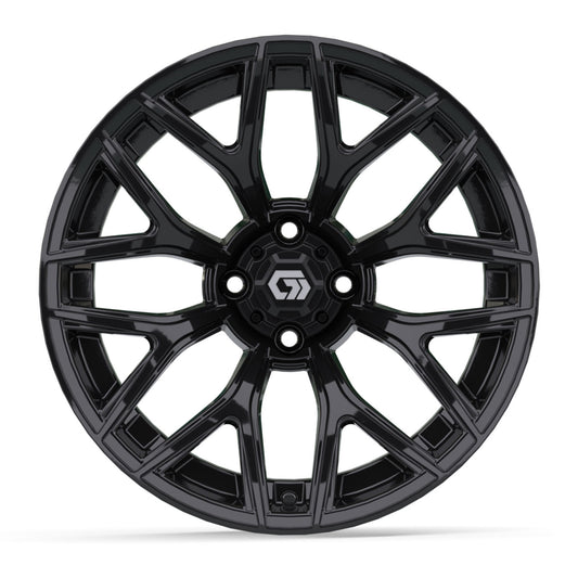 GTW Monaco Gloss Black 16" Golf Cart Wheel