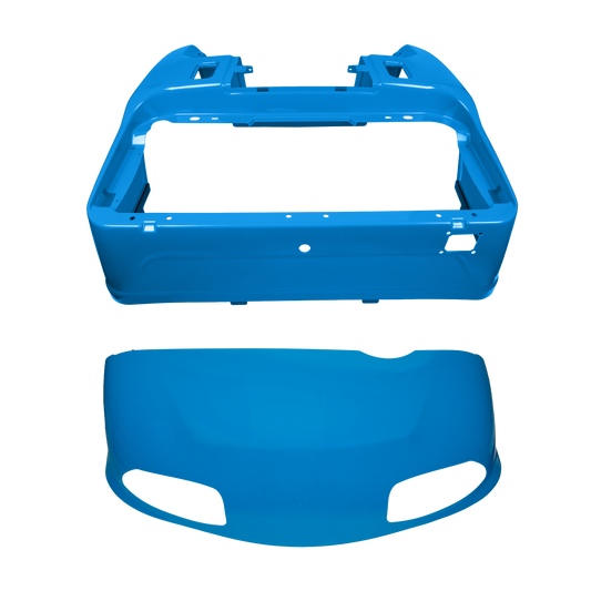 EZGO RXV Capri Blue Front Cowl & Rear Body Kit (2008-2023)