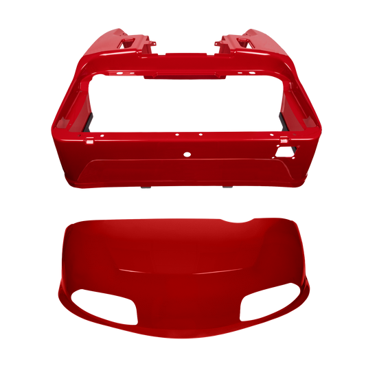 EZGO RXV Racer Red Front Cowl & Rear Body Kit (2008-2023)