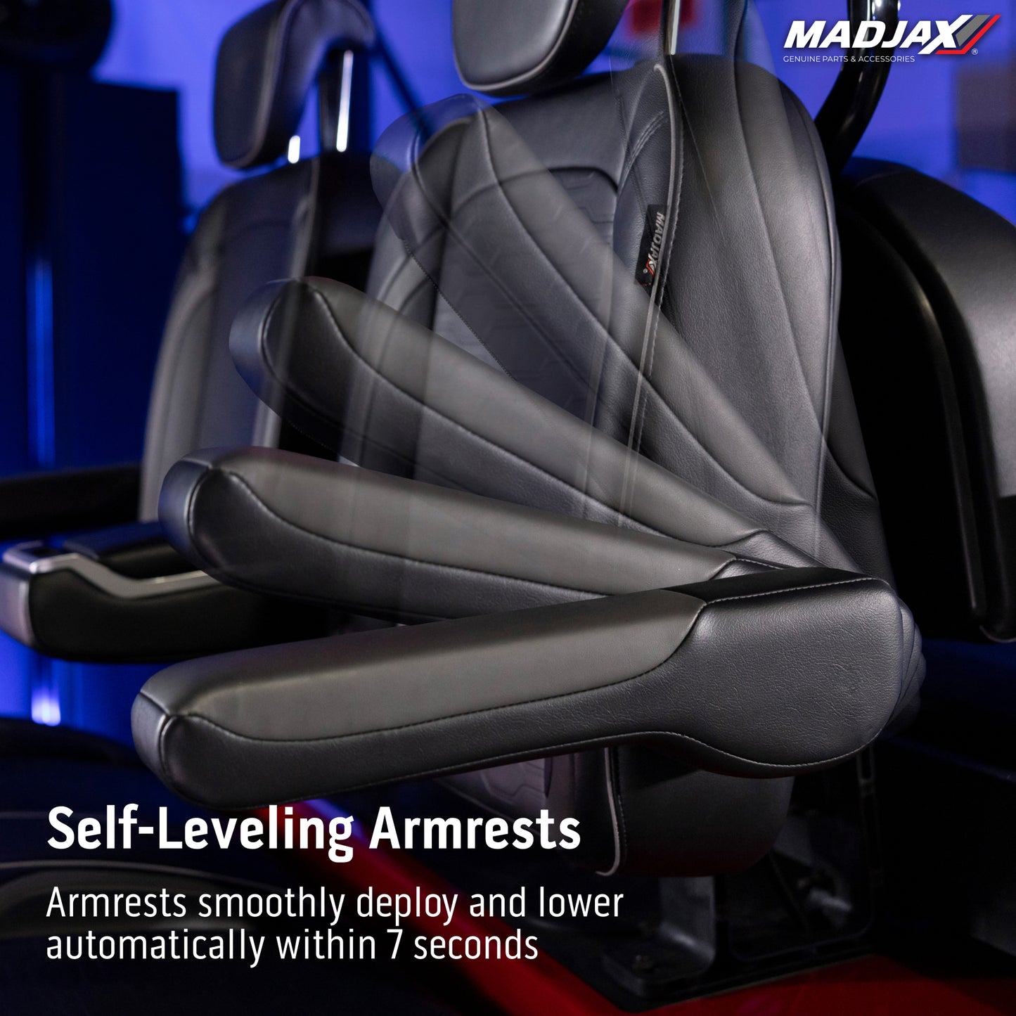 MadJax Caramel Commander Front Seat Cushions | EZGO TXT & MadJax XSeries Golf Carts