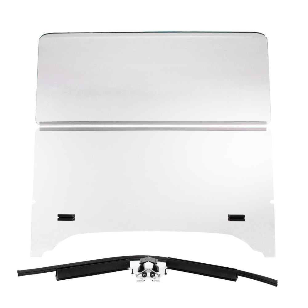 EZGO TXT MadJax Storm Body Kit Clear Folding Windshield | 1/4" Acrylic | 1" Strut | Made in USA