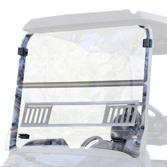 Tinted E-Z-GO RXV 1/4" Fold-Down Windshield with Vents (Years 2008-Up)