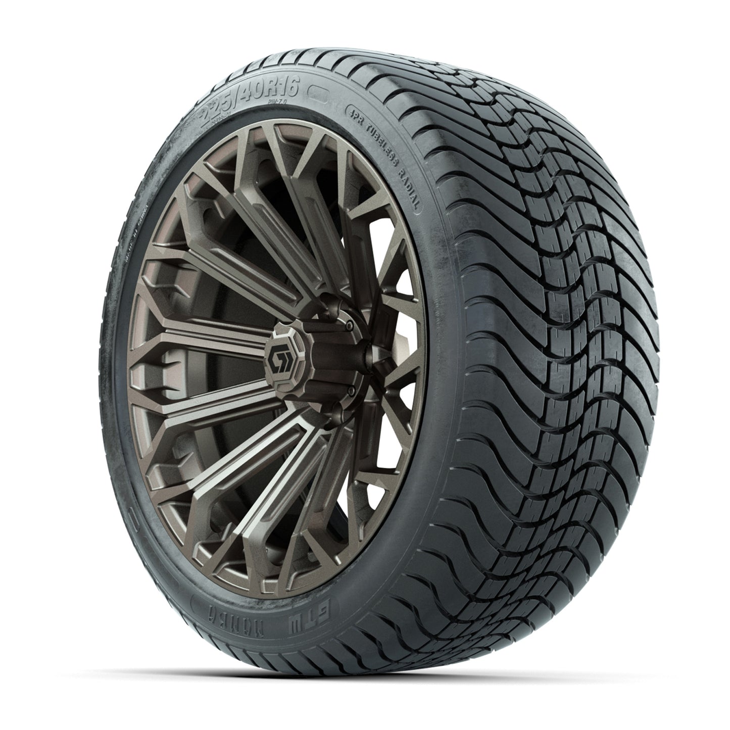 GTW® Phantom Matte Bronze 16" Wheels with 225/40-R16 Mamba Street Tires - Full Set