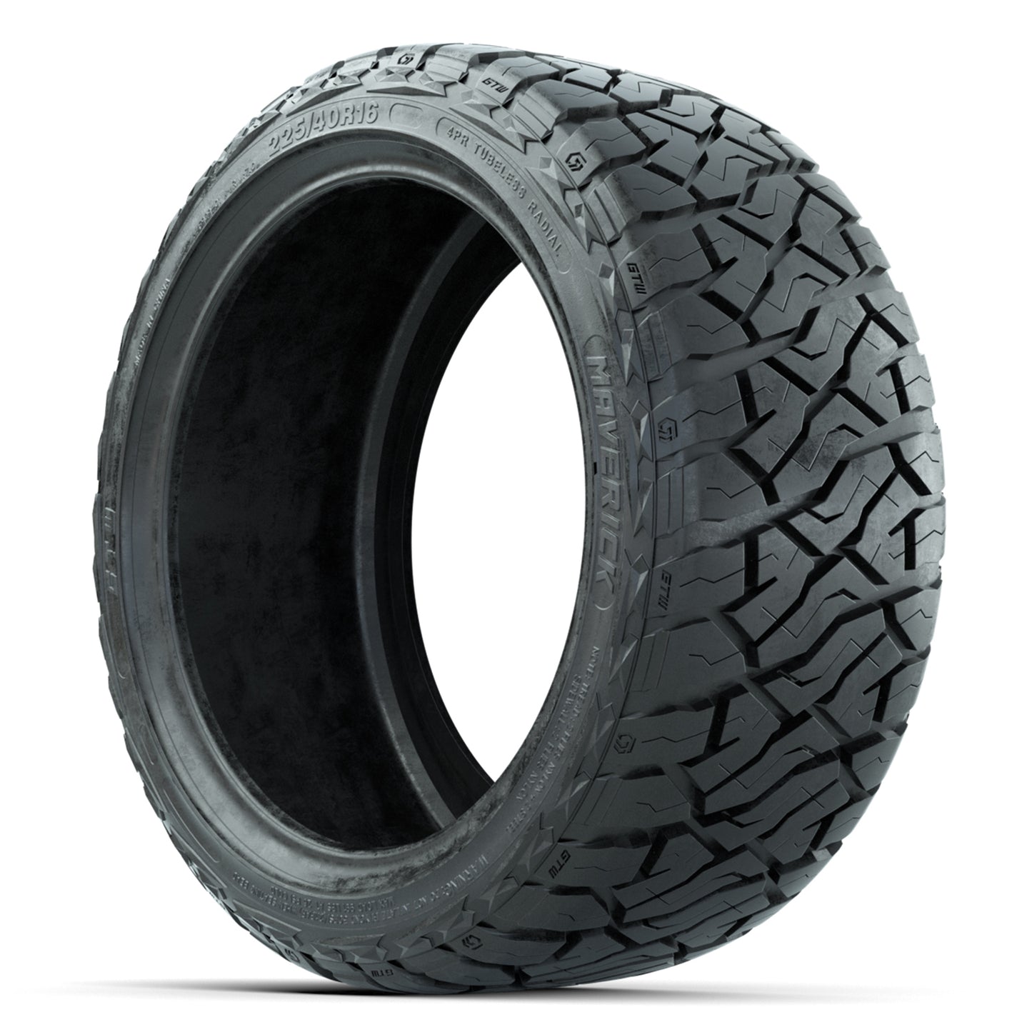 GTW® Maverick 225/40-R16 Steel Belted Radial Street Golf Cart Tire - Single