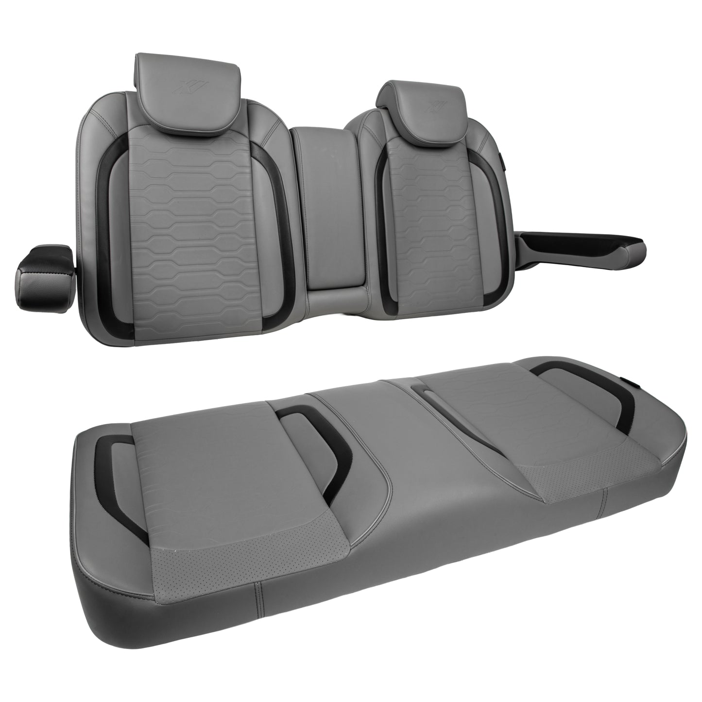 MadJax Smoke Commander Front Seat Cushions | Club Car Precedent, Tempo & Onward