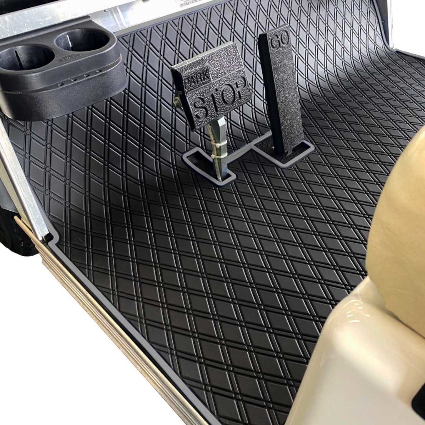 Club Car DS Floor Mat - Xtreme Full Coverage | Black/Grey 1982-2013 Villager