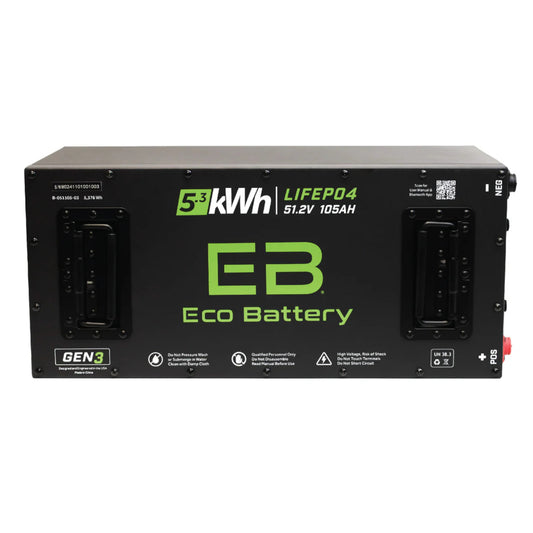 Gen 3 Eco Battery 51V 105Ah “Skinny" LifePo4 Lithium Battery Only 10 Year Warranty