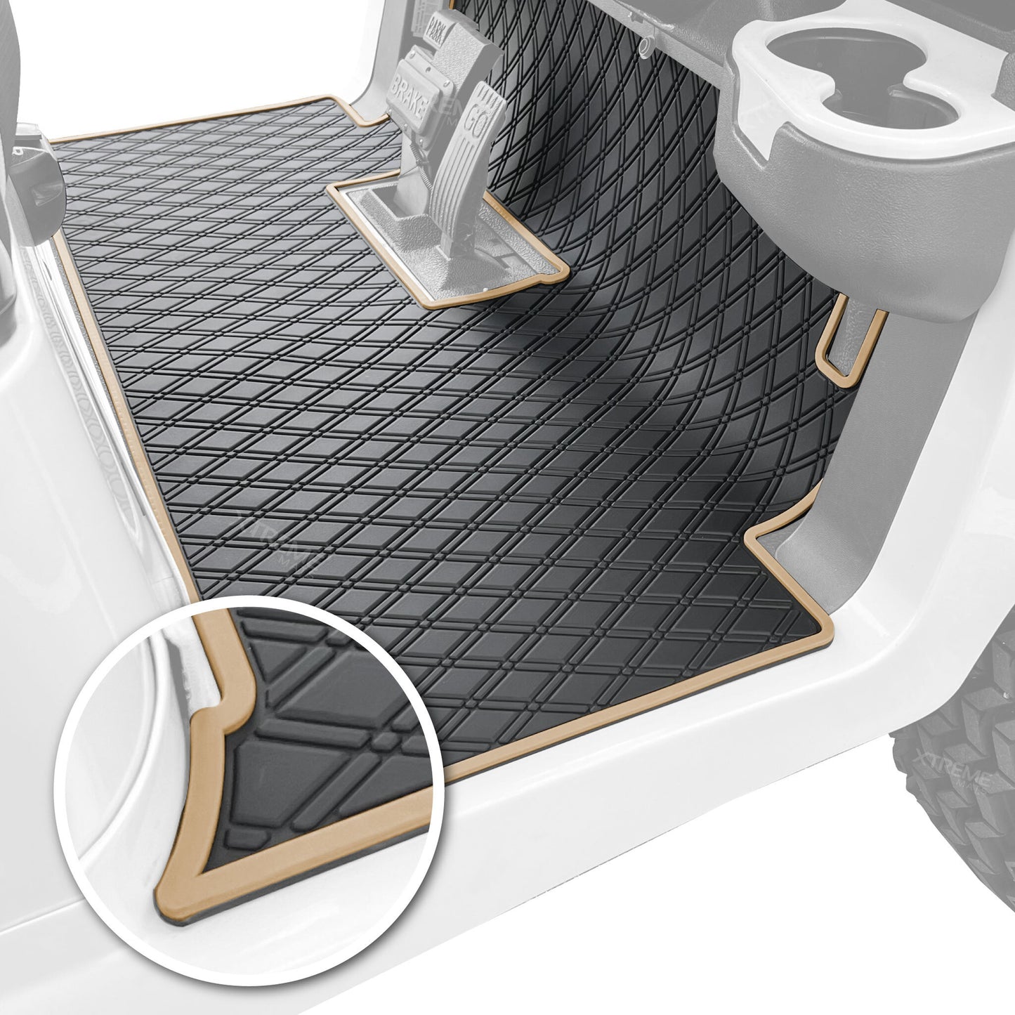 Xtreme Mats Club Car Precedent & Onward Floor Mat | Full Coverage Black & White | 2004-2025