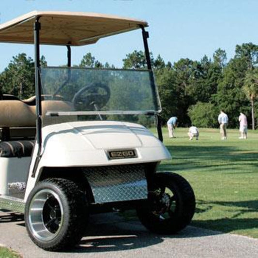 Clear E-Z-GO Express Impact-Resistant Folding Windshield (Years S6/L6 Models)