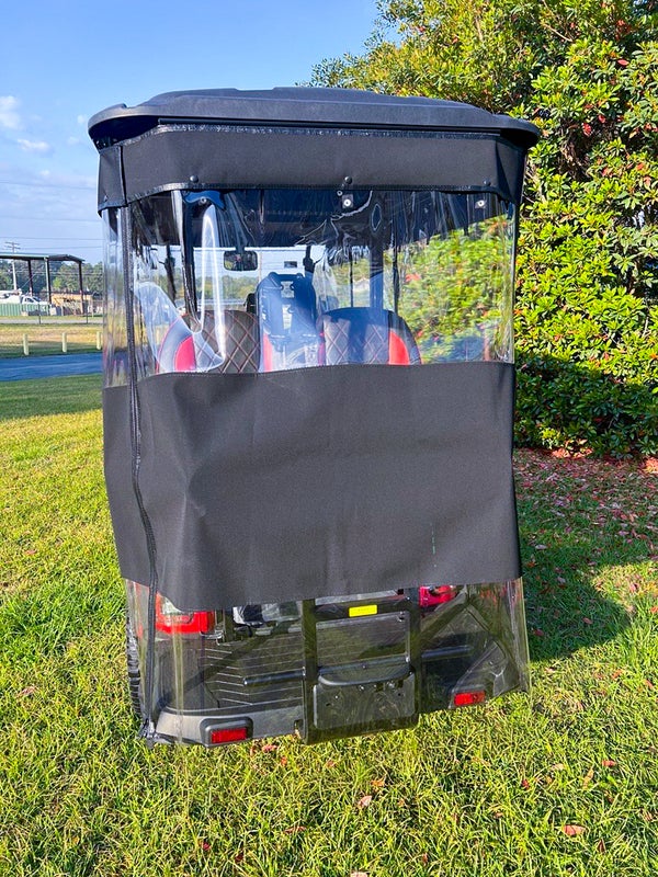 RedDot Icon i60x 6-Passenger Golf Cart Enclosure – Track Style | Black w/ Black Valance