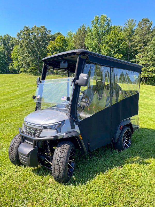 RedDot Icon i40x 4-Passenger Golf Cart Enclosure – Track Style | Black