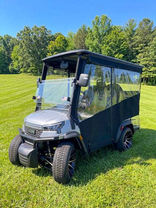 RedDot Icon i40x 4-Passenger Golf Cart Enclosure – Track Style | Black