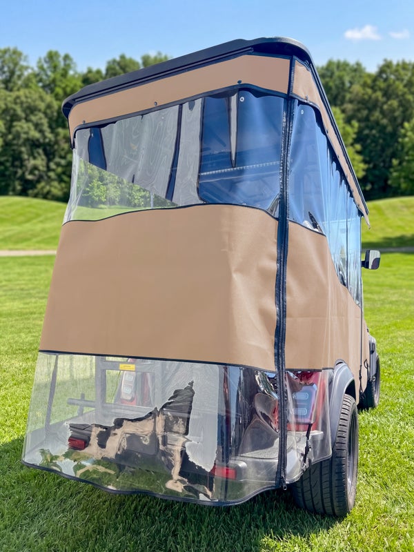 RedDot Icon i60x 6-Passenger Golf Cart Enclosure – Track Style | Linen w/ Linen Valance