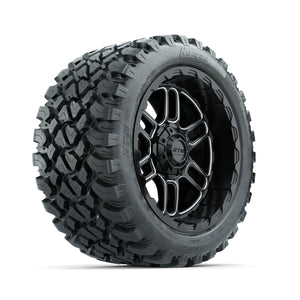 Set of (4) 14 in GTW® Titan Machined & Black Wheels with 23x10-R14 Nomad All-Terrain Tires