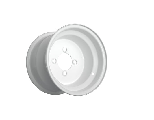 10x7 White Steel Wheel (3:4 Offset)