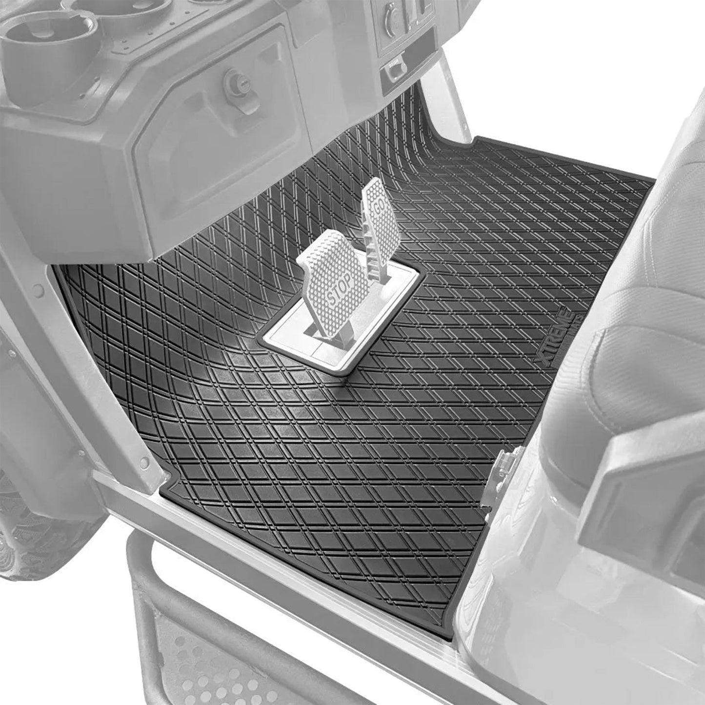 Xtreme Mats Full Coverage Golf Cart Floor Mat – Advanced EV Advent 4 | All Black