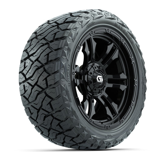GTW Shogun Gloss Black 15" Wheels & 23x10.00-R15 Maverick All-Terrain Tires – Set of 4