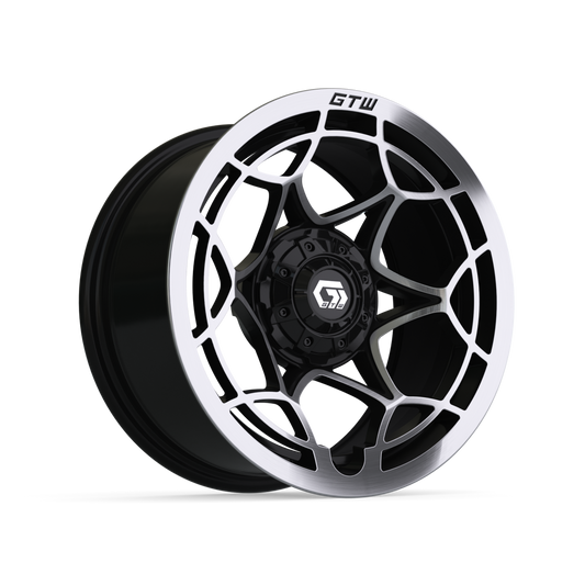 14" GTW Nexus Gloss Black with Silver Face Wheel